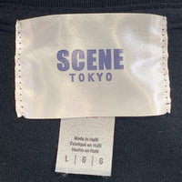 SCENE TOKYO シーントウキョウ おにぎりまん プリント Tシャツ ブラック Size L 福生店