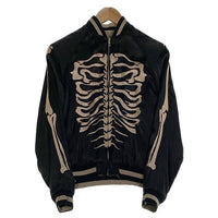 Back Street Crawler バックストリートクラウラー REVERSIBLE SKULL SOUVENIR JACKET ジップアップ  リバーシブル スカル スーベニア ジャケット スカジャン ブラック ベージュ 52133301 Size S 福生店