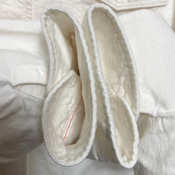Triple Works トリプルワークス マチ付き ワークシャツ 長袖 コットン ホワイト アイアンハート 2 Size M 瑞穂店