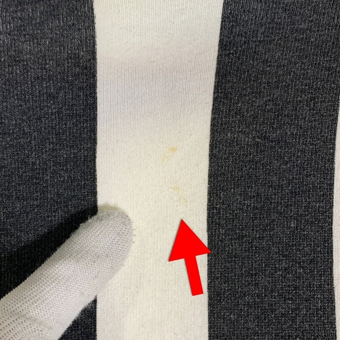 90's THE MAIN EVENT SPORTS BAR & GRILL Pontiac Silverdome シルバードーム スタジアム プリント クルーネックスウェットトレーナー ストライプ ホワイト ブルー USA製 Size M 福生店