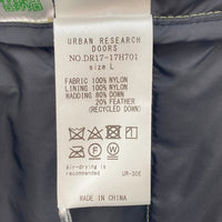 NANGA ナンガ DR17-17H701 URBAN RESEARCH DOORS 別注 ダウンジャケット グリーン sizeL 瑞穂店