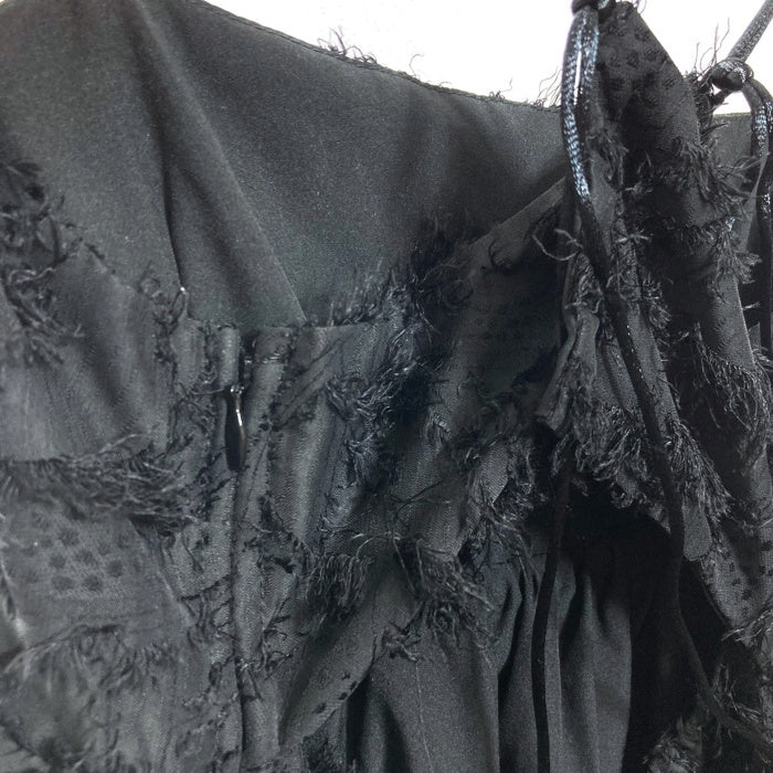 Ray Beams レイビームス フリンジフレアキャミワンピース ブラック size0 瑞穂店