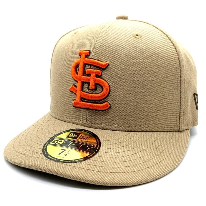 New Era ニューエラ ST LOUIS CARDINALS セントルイスカーディナルス 59FIFTY ベースボールキャップ THE CAP サイドパッチ ベージュ Size 7 1/4 (57.7cm) 福生店