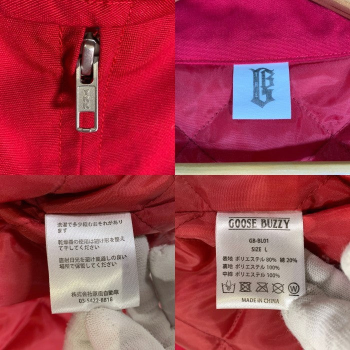 GOOSE BUZZY グースバジー STAND COLLAR RACING JACKET スタンドカラーレーシングジャケット 中綿 レッド GB-BL01 Size L 福生店