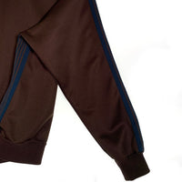Needles ニードルズ KEBOZ別注 Track Crew Neck Shirt トラッククルーネックシャツ パピヨン刺繡 ブラウン ネイビー LQ476 Size M 福生店