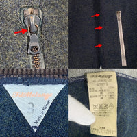 FilMelange フィルメランジェ GERRY3 圧縮ウール ジップアップジャケット  ネイビー グレー 日本製 Size 3 福生店