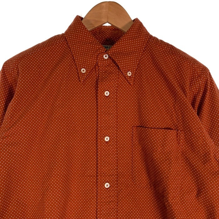 SUGAR CANE Light シュガーケーンライト ドット柄 フランネルボタンダウンシャツ 長袖 エンジ Size M 福生店