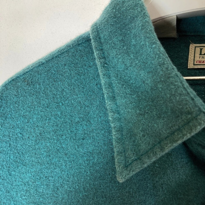 L.L.Bean エルエルビーン G-706 USA製 無地 ネルシャツ ターコイズブルー size19 瑞穂店