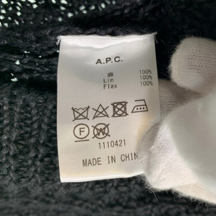 A.P.C. アーペーセー ニット セーター リネン ブラック 24193-1-82531 Size M 福生店