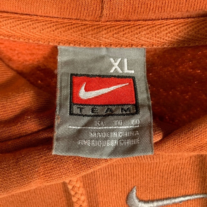90`s NIKE ナイキ カレッジロゴ テキサス プルオーバー フーディー パーカー ブラウン Size XL 福生店