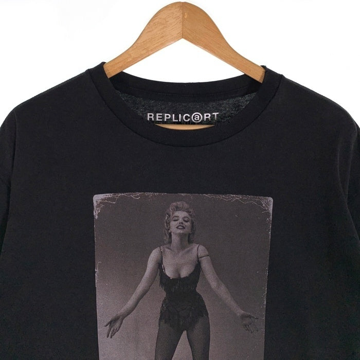 HOLLYWOOD RANCH MARKET ハリウッドランチマーケット REPLICⓐRT レプリカート Marilyn 聖林公司 MHG-MNO-BS-269 USED加工 マリリンモンロー ショートスリーブ 半袖 Tシャツ ブラック Size M 福生店