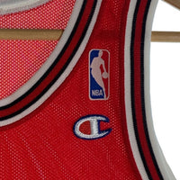 Champion チャンピオン MICHAEL JORDAN マイケルジョーダン 45 シカゴブルズ ゲームシャツ ユニフォーム レッド USA製 Size 36 (S相当) 福生店