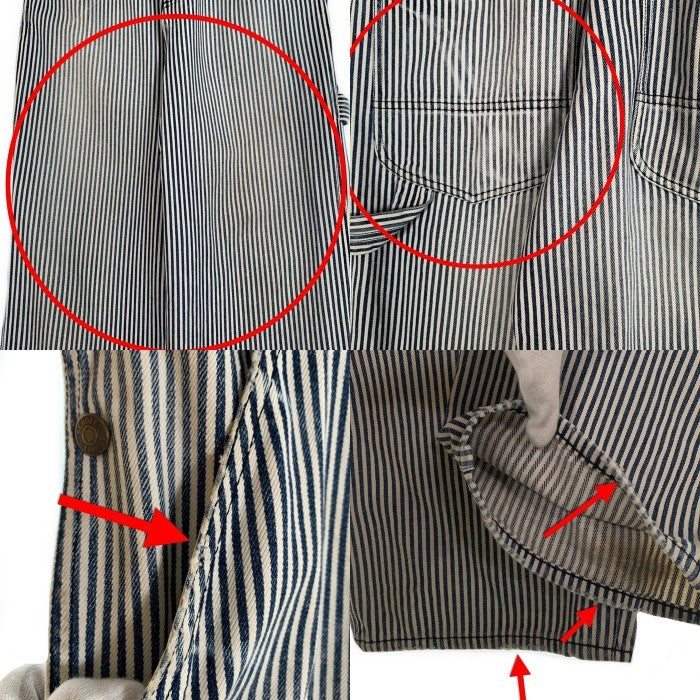 Schott ショット ヒッコリー ストライプ オーバーオール ホワイト 3106003 Size 32 福生店