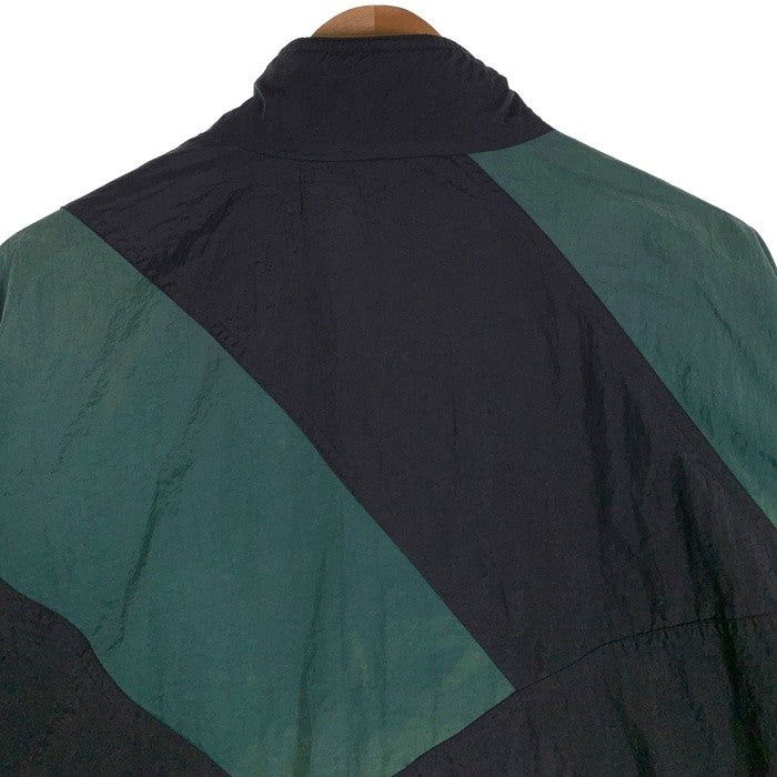 80-90’s adidas アディダス ナイロン トラックジャケット ブラック グリーン Size L 福生店