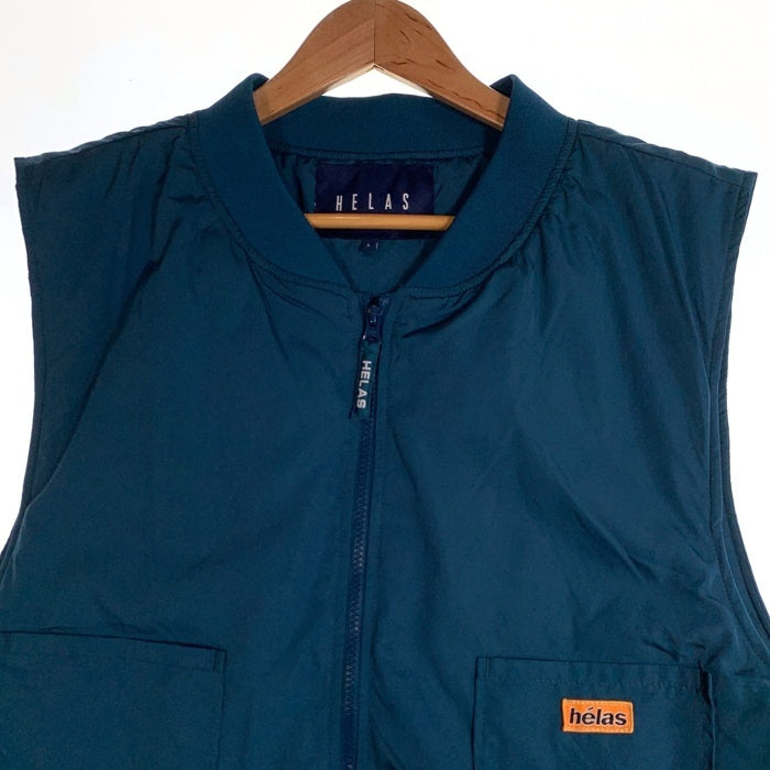 HÉLAS ヘラス NYLON VEST ナイロンベスト ネイビー Size L 福生店
