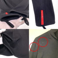 PRADA SPORT プラダスポーツ ハーフジップ スタンドカラー プルオーバーロングスリーブカットソー ブラック Size XL 福生店