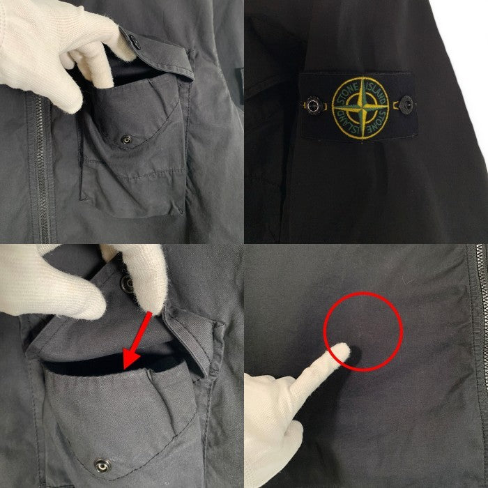STONE ISLAND ストーンアイランド Overshirt オーバーシャツ ジップアップシャツジャケット ブラック 791511010 Size L 福生店
