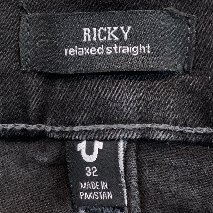 True Religion トゥルーレリジョン Ricky Flap SN32 Black ブラックデニムストレートパンツ Size 32 福生店