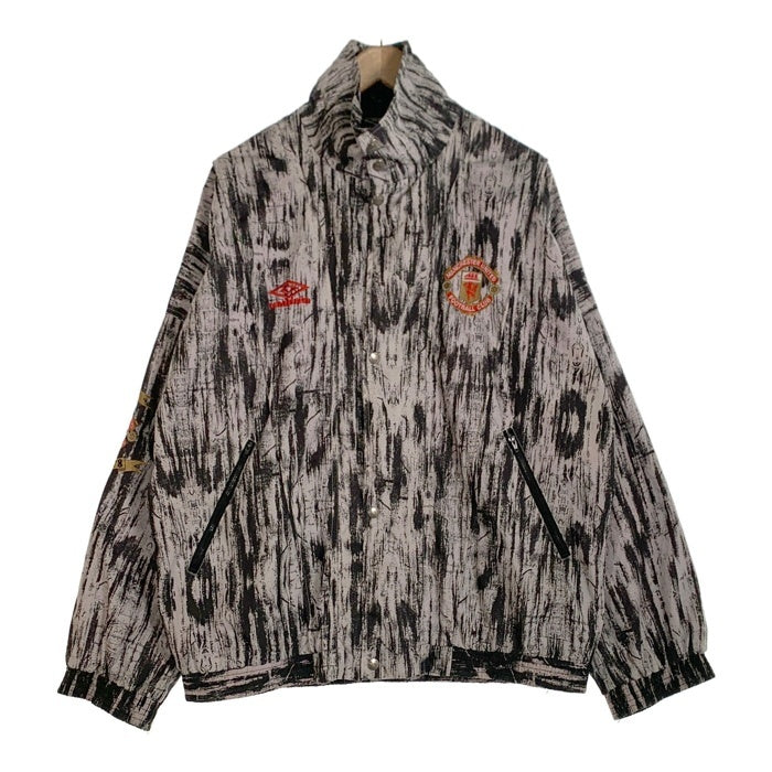 90's UMBRO アンブロ Manchester United マンチェスターユナイテッド ジップアップジャケット 刺繡  モノクロ ポリエステル Size XL 福生店