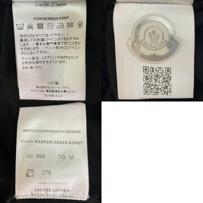 MONCLER モンクレール C-SCOM-21-36834 同色プリント Tシャツ ブラック sizeM 瑞穂店