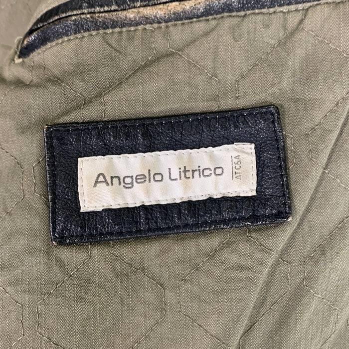 Angelo Litrico アンジェロリトリコ AIR CARGO ASSOCIATION レザージャケット ブラック Size XL 福生店
