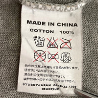 STUSSY ステューシー プリント 七分丈 ロングTシャツ グレー sizeM※ネックダメージあり 瑞穂店