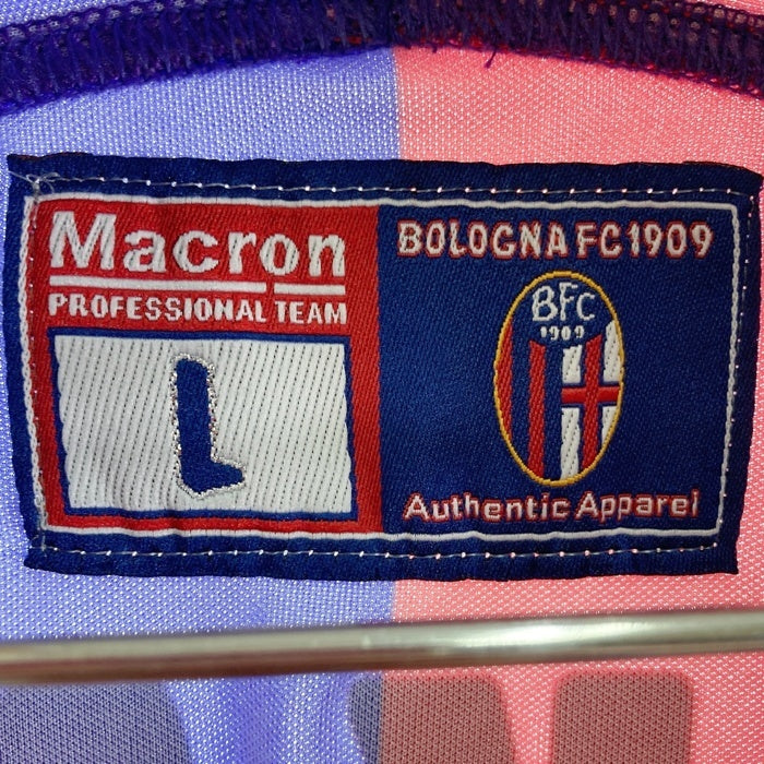 Macron マクロン ボローニャFC 03-04 ホーム ユニフォーム NAKATA 中田英寿 ブルーxレッド sizeL 瑞穂店