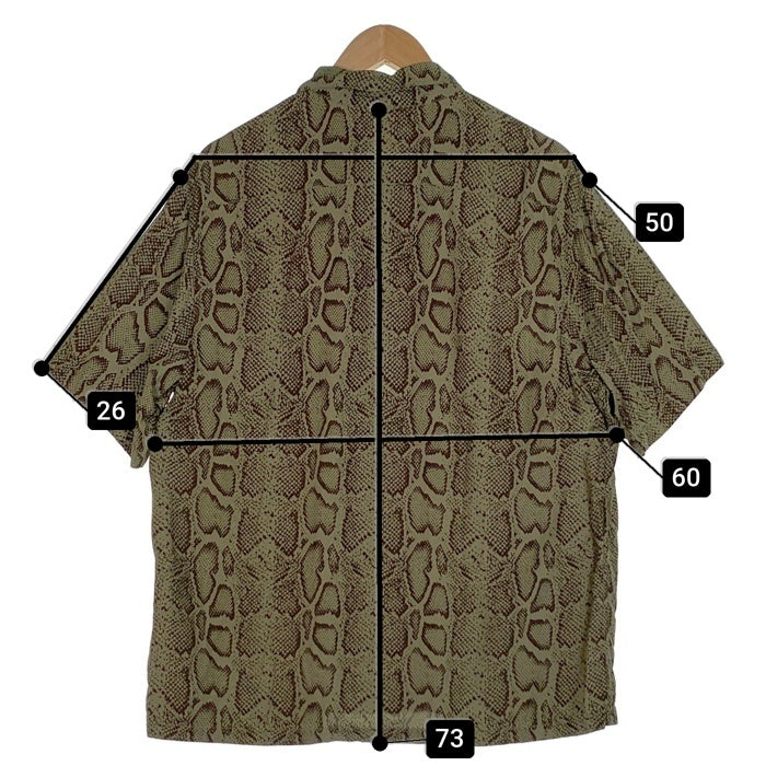 Supreme シュプリーム 24SS Snake S/S Shirts スネーク ショートスリーブシャツ レーヨン グリーン Size L 福生店