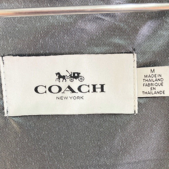 COACH コーチ F75707 Rain Reactive Windbreaker フード付きジャケット ウィンドブレーカー グレー sizeM 瑞穂店