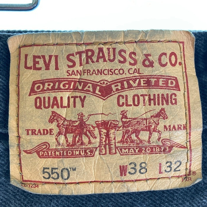 Levi's リーバイス 550 RELAXED FIT ブラックデニムパンツ ジーンズ Size38 瑞穂店