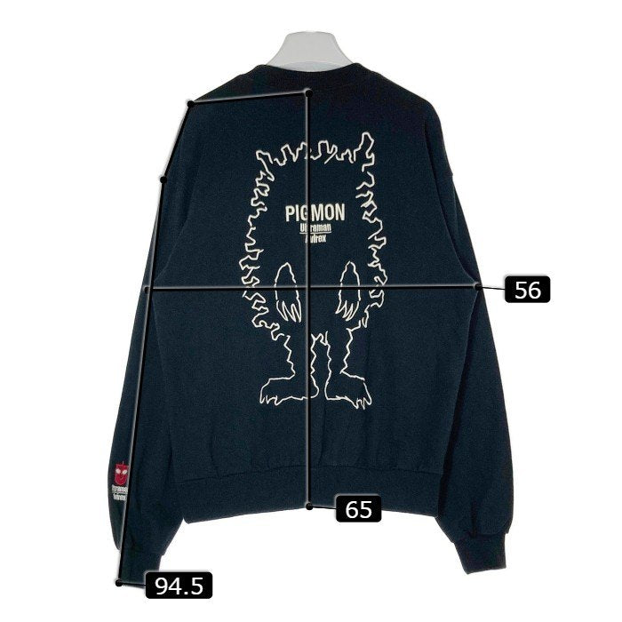 AVIREX アヴィレックス 783-4132011 ULTRAMAN PIGMON CREW SWEAT ウルトラマン ピグモン クルー スウェット ブラック sizeL 瑞穂店