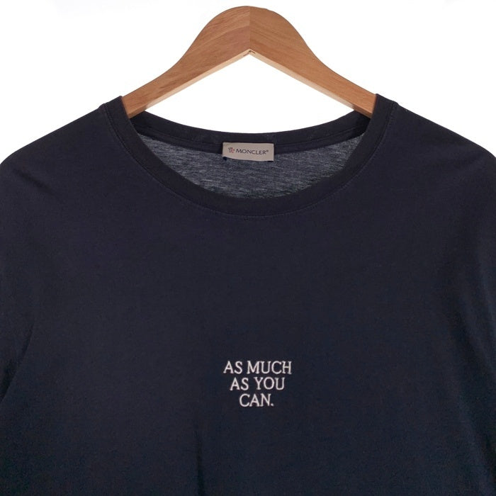 MONCLER モンクレール MAGLIA T-SHIRT M/LUNGA LS T-SHIRT AS MUCH AS YOU CAN ロンT ロングスリーブ 長袖 Tシャツ ネイビー 23997872CJNR Size L 福生店