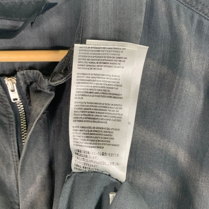DIESEL BLACK GOLD ディーゼルブラックゴールド リヨセル USED加工 長袖シャツ ボタン ファスナー ブラック Size 50 福生店
