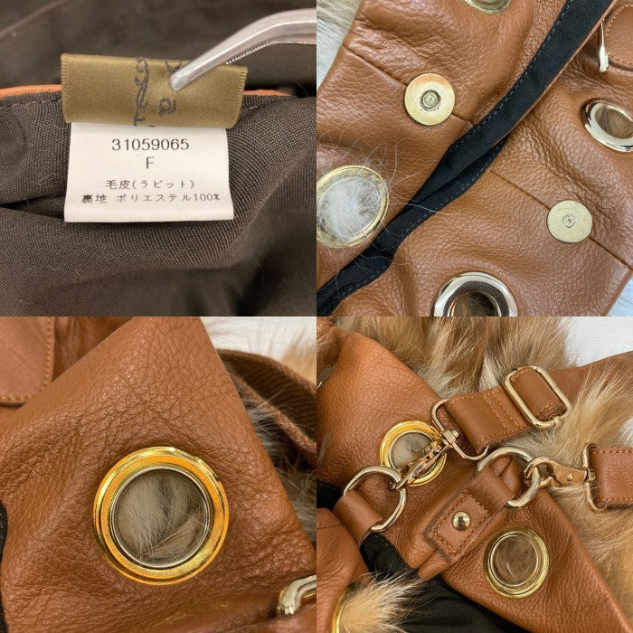 goa ゴア ラビットファー 2wayバッグ Y2K ブラウン 瑞穂店