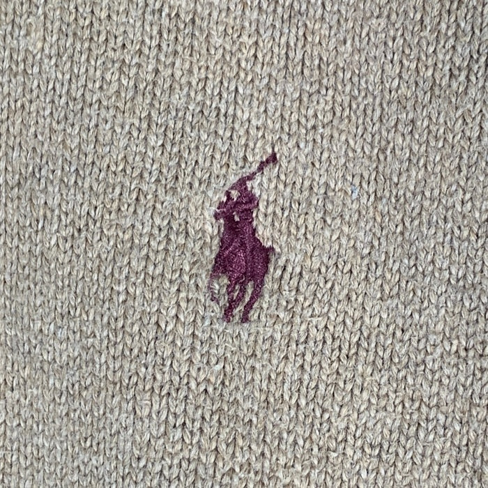 Polo by Ralph Lauren ポロラルフローレン ハーフジップ コットン プルオーバーニットセーター ベージュ Size XXL 福生店