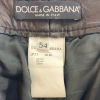 DOLCE&GABBANA ドルチェアンドガッバーナ ラムレザー パンツ ブラック size54 瑞穂店