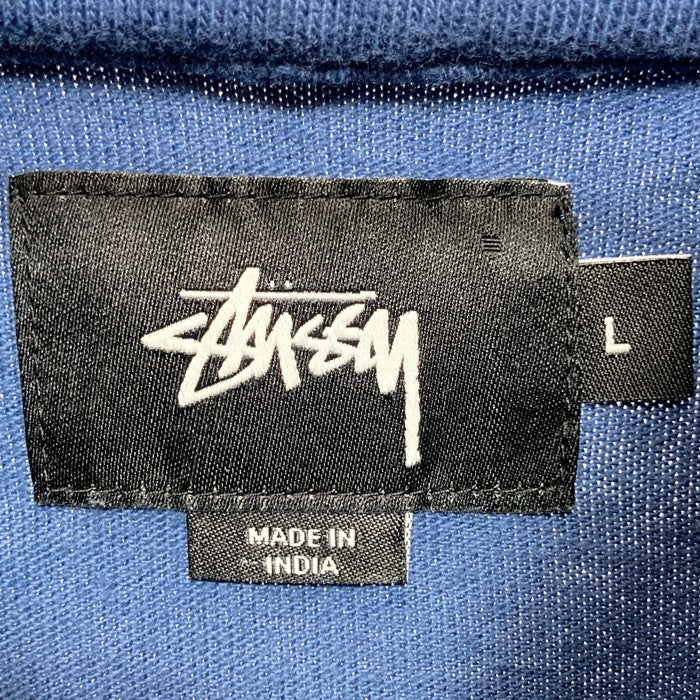 STUSSY ステューシー オーバーダイ プルオーバーパーカー ブルー 1140016 Size L 瑞穂店