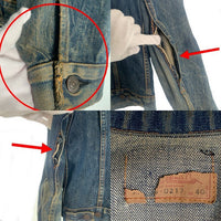 60's 70's Levi's リーバイス ボタン裏524 不均等V ビッグE BIG E 4thモデル トラッカーデニムジャケット インディゴ 70505-0217 USA製 Size 40 福生店