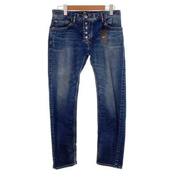 TMT ティーエムティー 20AW HYBRID-STRETCH DENIM 5P FRONT POINT CROPPED TAPERED ハイブリッドストレッチデニム ジーンズ スリム アンクル インディゴ USED/ダメージ加工 TPT-F2003 Size M 福生店