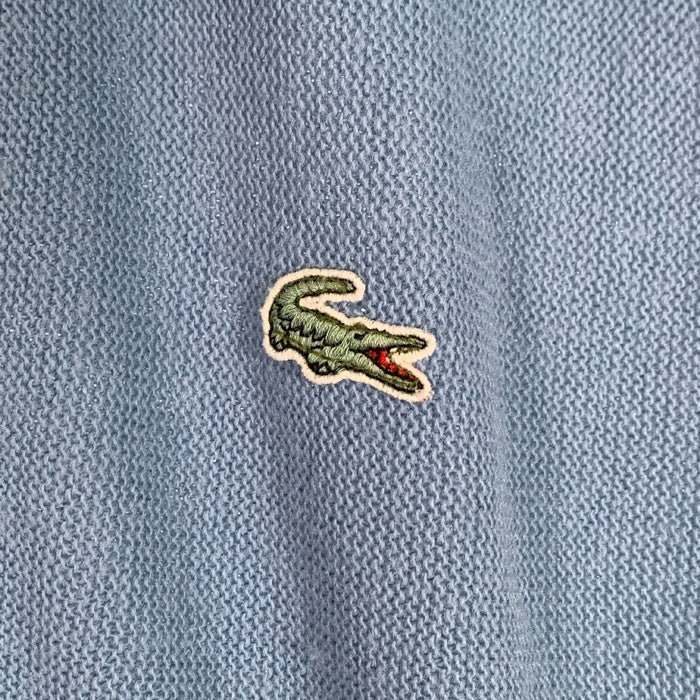 80-90's LACOSTE ラコステ IZOD アイゾッド アクリル ニットカーディガン ライトブルー USA製 Size XL 福生店