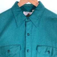 70's ORVIS オービス フランネルシャツ プレーン グリーン Size M 相当 福生店
