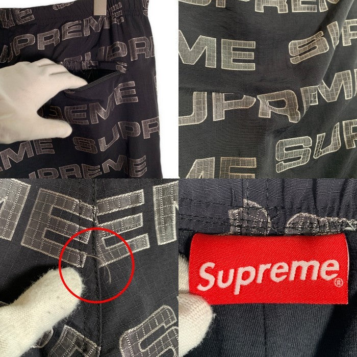 SUPREME シュプリーム 21SS Logo Ripstop Track Pant ロゴリップストップ トラックパンツ ブラック Size XL 福生店