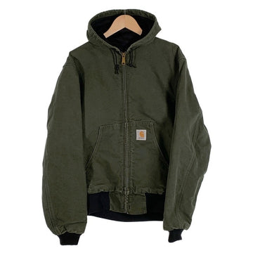 80's Carhartt カーハート ダック アクティブジャケット パーカー モスグリーン JR104 Size S 相当 福生店