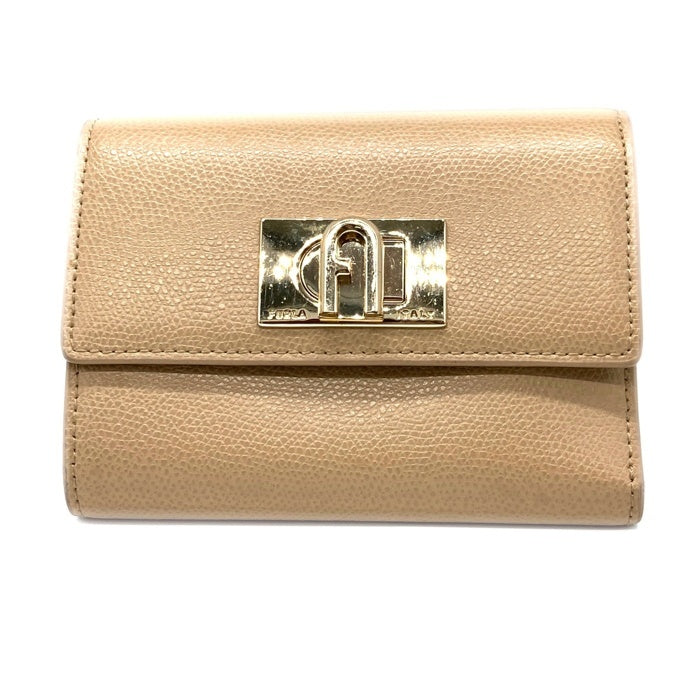 FURLA フルラ PCW4ACO ターンロック 三つ折り 財布 ベージュ 瑞穂店