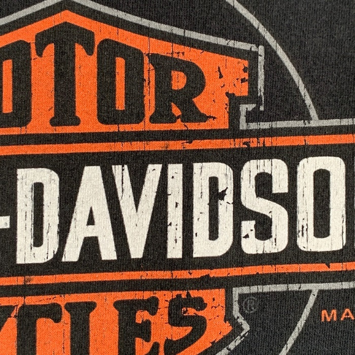 HARLEY-DAVIDSON ハーレーダビッドソン 110th Anniversary スカル エンブレム プリントTシャツ ブラック Size 2XL 福生店