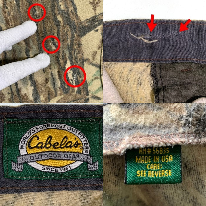 Cabela’s カベラス REAL TREE リアルツリー フランネルカーゴパンツ カモフラージュ Size w102cm 福生店