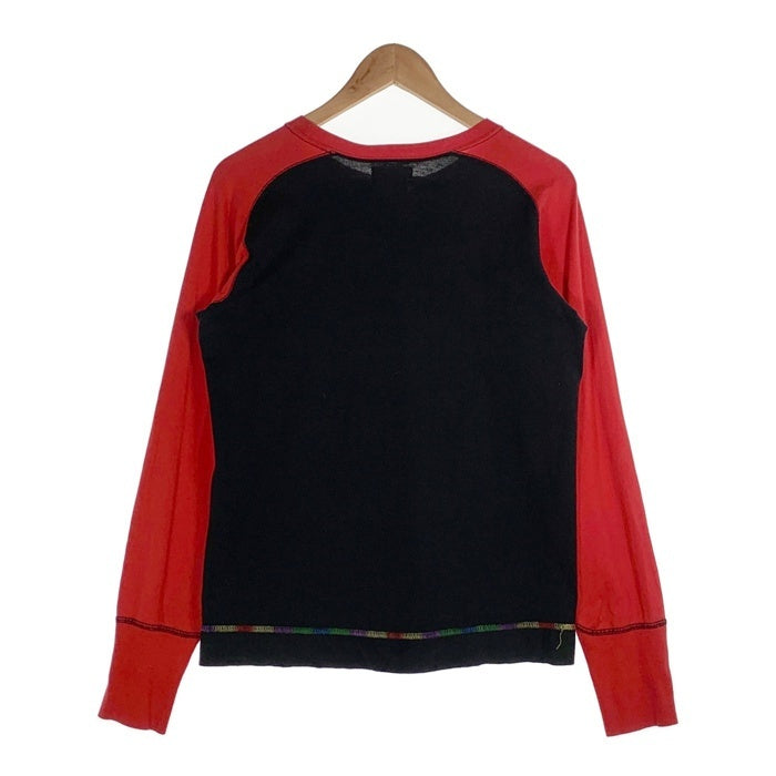 EVISU エヴィス カモメプリント ロングスリーブTシャツ フリーダムスリーブ ブラック レッド Size 38 福生店