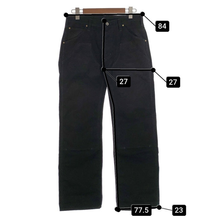 IRON HEART アイアンハート ダック ダブルニーワークパンツ ストレート ブラック Size 33 福生店