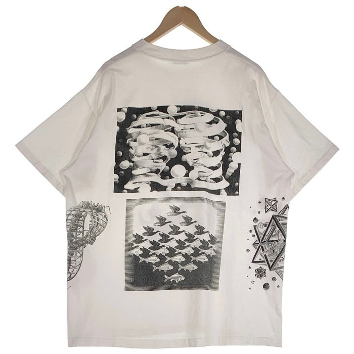 80's 90's SOF TEE M.C.ESCHER エッシャー プリント 半袖 Tシャツ ホワイト USA製 Size XL 福生店