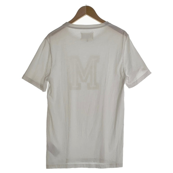 Maison Margiela メゾンマルジェラ 17SS Collegiate M Print Tee カレッジプリント 半袖 Tシャツ ホワイト S50GC0466 Size 48 福生店